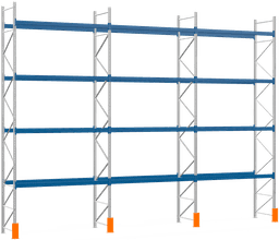 Паллетный стеллаж, 4100мм, 2700мм, 4 уровня