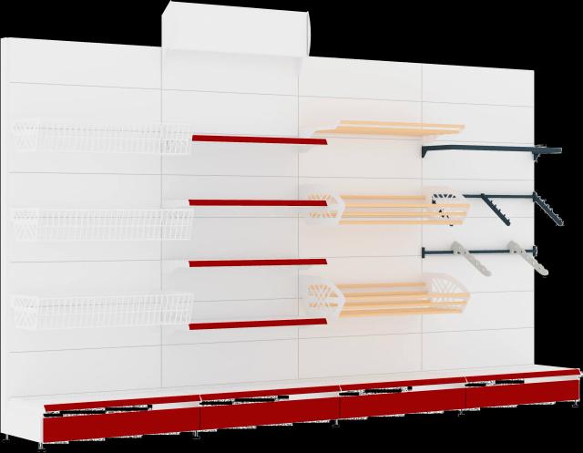 Пристенные стеллажи