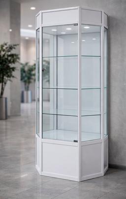 6-гранная витрина, с порогом, 1800мм